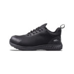 Wright-Glide Sneaker 3 | Securadeal Black Athletic Sneaker with a Textured Sole Lace up Closure and a Heel Pull Tab