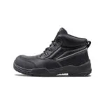 Wright-Hiker-Edge 4 | Securadeal Black Rugged Work Boot with Laces and Padded Ankle Collar Shown in Profile