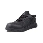 Wright-KPU Sneaker 2 | Securadeal Black Safety Sneaker with a Reinforced Toe Geometric Patterned Upper and Lace up Closure
