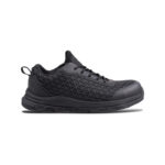 Wright-KPU Sneaker 4 | Securadeal Black Athletic Sneaker with a Geometric Lattice patterned Upper and Rugged Sole