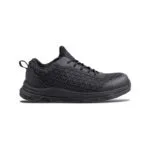 Wright-KPU Sneaker 4 | Securadeal Black Athletic Sneaker with a Geometric Lattice patterned Upper and Rugged Sole