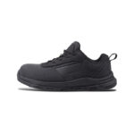 Wright-PU Tek Sneaker 3 | Securadeal Black Athletic Sneaker with a Breathable Mesh Upper Laces and a Thick Cushioned Sole