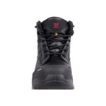 Wright-Sierra Black 5 | Securadeal Front View of a Black Wright Safety Boot Laced Up with Reinforced Toe and Visible Stitching