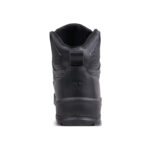 Wright-Sierra Black 6 | Securadeal Back View of a Black Leather Work Boot with a Pull Tab and Padded Collar