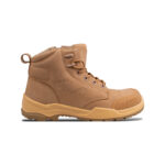 Wright-Voyager Tan 3 | Securadeal Tan Leather Work Boot with Padded Ankle Lace up Front and Rugged Tread Sole for Durability