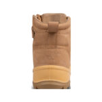 Wright-Voyager Tan 6 | Securadeal Back View of a Tan Leather Work Boot with Padded Collar and Thick Tan Sole