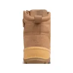 Wright-Voyager Tan 6 | Securadeal Back View of a Tan Leather Work Boot with Padded Collar and Thick Tan Sole