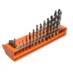 1 | Securadeal Orange Drill Bit Holder with a Row of Twist Drill Bits Arranged by Size