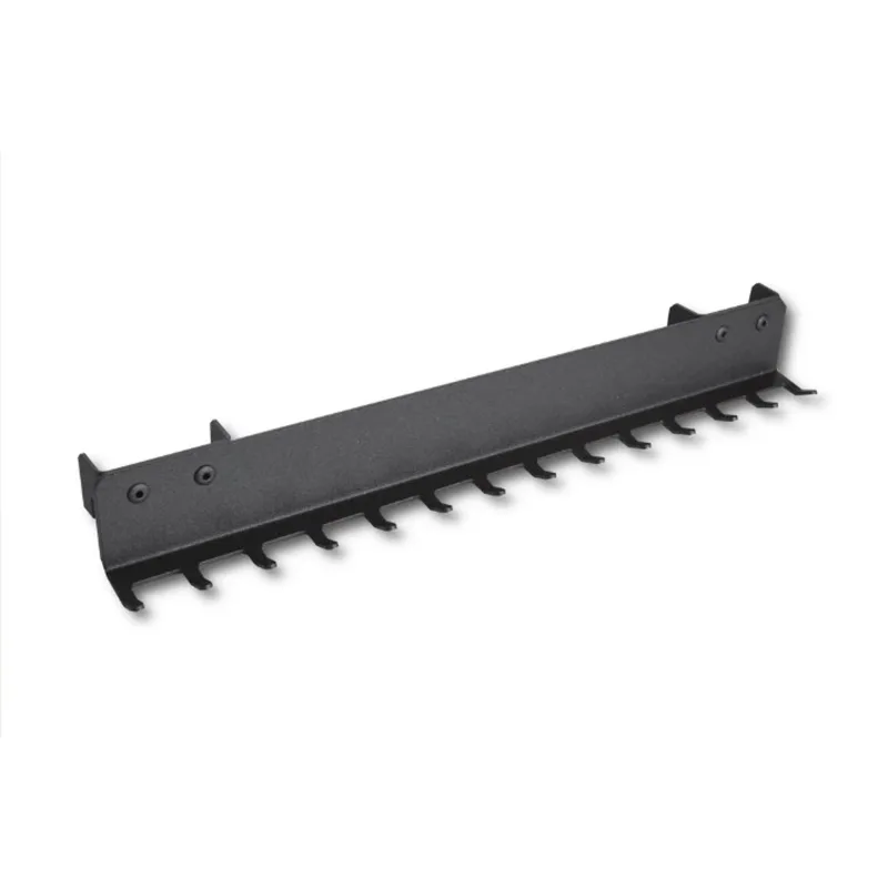 Wall mounted Metal Tool Rack with Evenly Spaced Hooks for Hanging Items tool Organizer