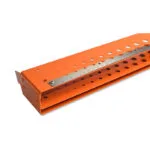 3 | Securadeal Orange Perforated Metal Gauge with a Sliding Ruler and Evenly Spaced Holes for Alignment and Measurement