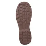 3 | Securadeal Brown Rubber Outsole of a Shoe Shown from the Bottom Featuring Rugged Multi directional Tread Blocks