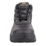 3 | Securadeal Front View of a Gray Dot Mercury Ultra Safety Boot with Black Laces Showing Reinforced Toe and Treaded Sole