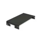 3 | Securadeal Black Metal Under desk Mounting Shelf with Side Brackets and a Flat Platform keyboard Tray Support