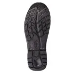Black Rubber Shoe Sole with Deep Aggressive Tread for Traction
