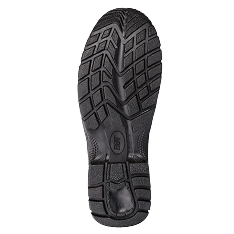 Black Rubber Shoe Sole with Deep Aggressive Tread for Traction