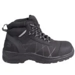 4 | Securadeal Black Hiking Boot with Padded Collar Plaid Laces and Rugged Outsole for Outdoor Use