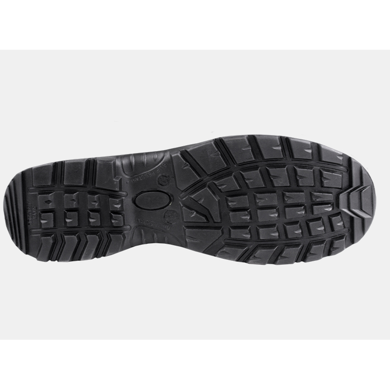 4 | Securadeal Bottom View of a Black Rubber Shoe Sole with Rugged Tread for Traction