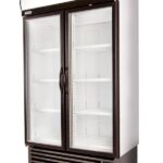 HD1140F-Rightpsd-600x848 | Securadeal Double door Glass front Display Refrigerator with White Interior Shelves and a Vented Base
