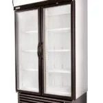 HD1140F-Rightpsd-600x848 | Securadeal Double door Glass front Display Refrigerator with White Interior Shelves and a Vented Base