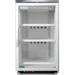 HD580F-Front | Securadeal Glassdoor Commercial Refrigerator with Three Adjustable Shelves and Digital Temperature Display at the Base