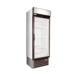 Products-05-1 | Securadeal Tall Glass door Display Refrigerator with White Interior and Dark Frame Empty Shelves Visible Inside Used to Showcase Cold Goods