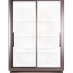 SD1140-Frontpsd | Securadeal Double door Glass front Display Refrigerator with White Interior Shelves and Bottom Vented Base Likely a Commercial Merchandiser