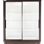 SD1360-Frontpsd | Securadeal Double door Glass display Refrigerator with Empty Shelves and a Vented Base Underneath