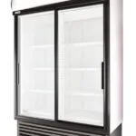 SD1360-Rightpsd-600x848 | Securadeal Double door Glass front Display Cooler with Adjustable Shelves and Bottom Vent for Refrigerated Merchandise in a Store