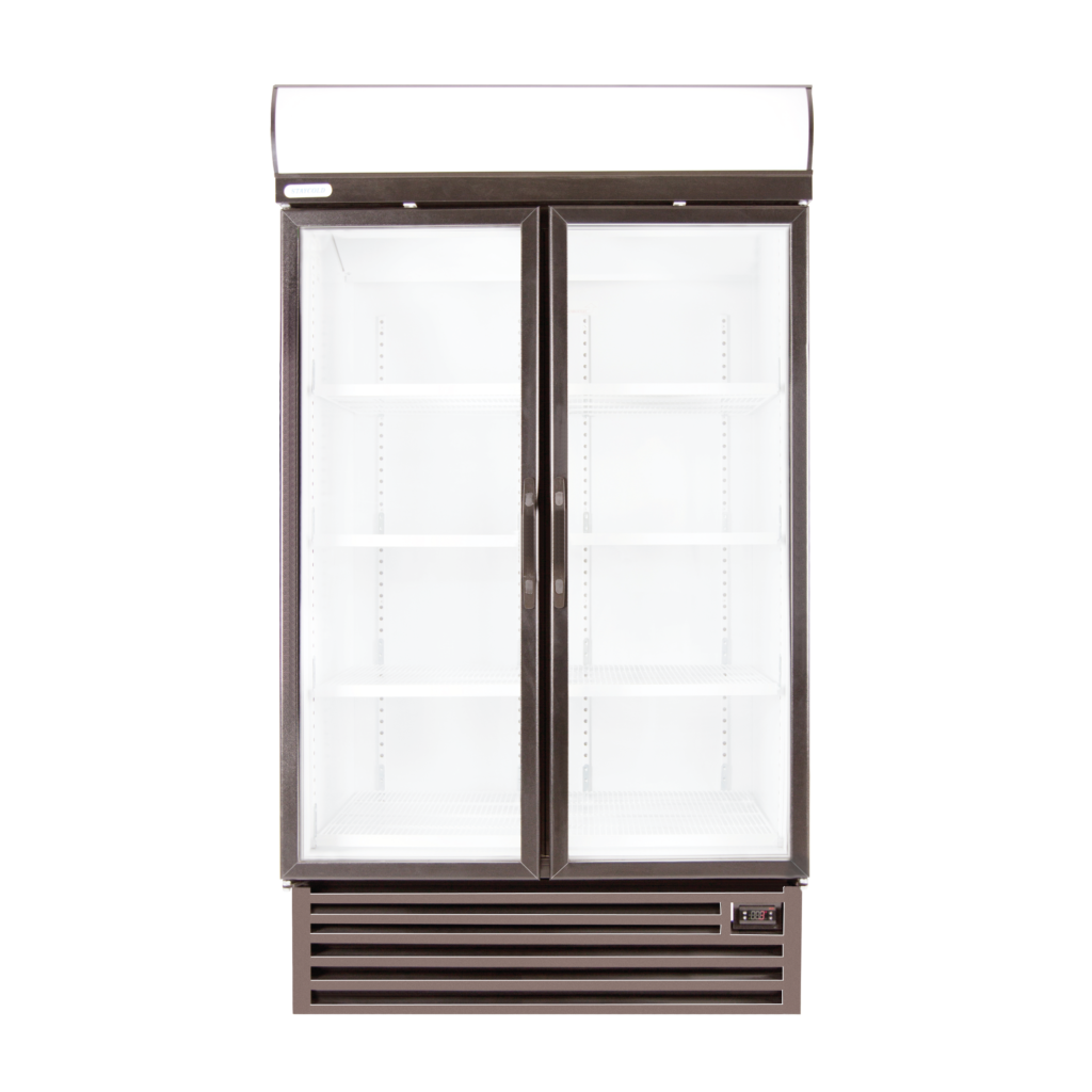 Staycold_Products-13 | Securadeal Two door Glass front Display Refrigerator with Dark Brown Frame and Digital Temperature Control at the Bottom