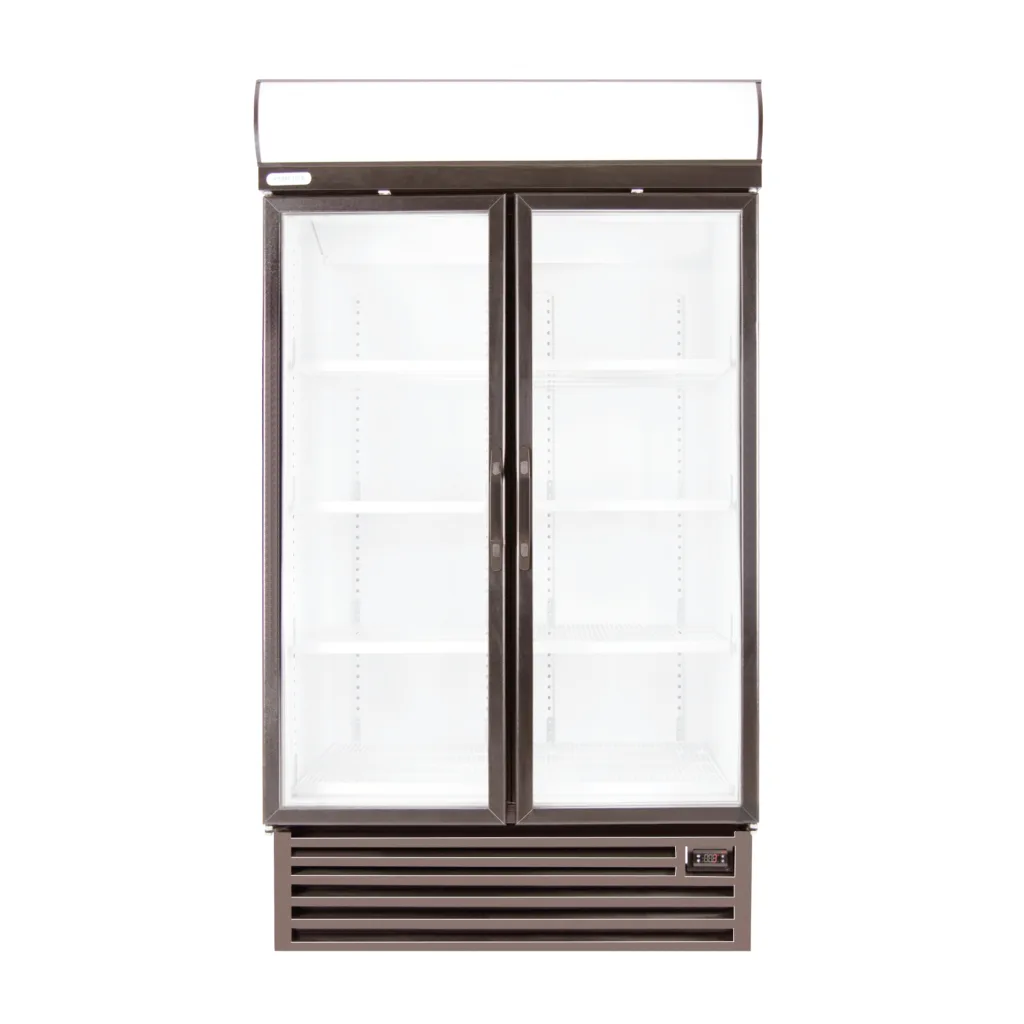 Staycold_Products-13 | Securadeal Two door Glass front Display Refrigerator with Dark Brown Frame and Digital Temperature Control at the Bottom