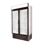 Staycold_Products-20 | Securadeal Double door Glass front Display Refrigerator with Dark Brown Frame and Top Lighted Panel Shallow Beveragefood Cooler