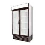 Staycold_Products-20 | Securadeal Double door Glass front Display Refrigerator with Dark Brown Frame and Top Lighted Panel Shallow Beveragefood Cooler