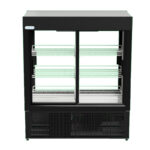 Untitled-1 | Securadeal Double door Glass front Refrigerated Display Case with Multiple Wire Shelves for Chilled Items in a Store