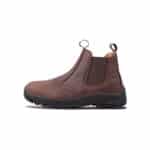 WR0194 - WR0201 - WRIGHT CHELSEA SOFT TOE BRN | Securadeal Brown Leather Chelsea Boot with Elastic Side Panels and Pull Tabs Shown in Profile