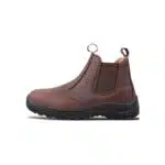 Brown Leather Chelsea Boot with Elastic Side Panels and Pull Tabs Shown in Profile