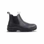 WRIGHT CHELSEA SOFT TOE BLK 5 | Securadeal Black Chelsea Boot with Elastic Side Panel and Pull tab Chunky Sole Side View