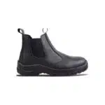 Black Chelsea Boot with Elastic Side Panel and Pull tab Chunky Sole Side View