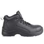 4 | Securadeal Black Rugged Hiking Boot with a Thick Tread Sole Lace up Front and Pull Tab at the Heel for Easy Wearing