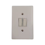 8 | Securadeal White Wall Plate with Two Vertical Toggle Switches double Light Switch