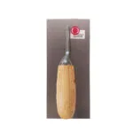 CH0069 | Securadeal Wood Carving Gouge with a Wooden Handle Displayed on a Gray Backing Board