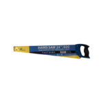 Hand Saw 24 600 Mm in Blue and Yellow Packaging with Black Handle Shown in Side View