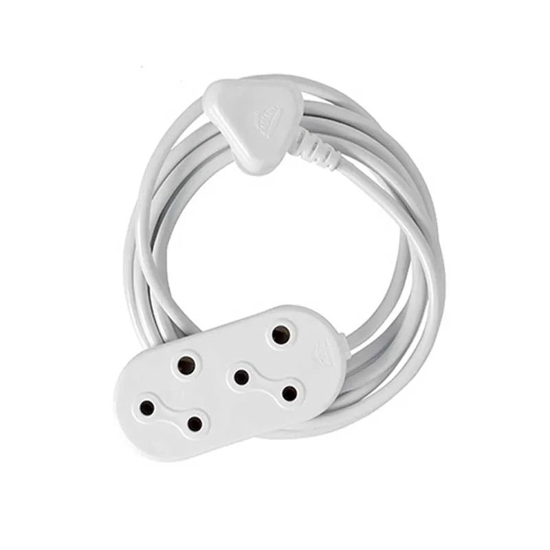 E10921 - 1 | Securadeal White Four outlet Power Strip with a Coiled Cord