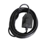 E11195 - 1 | Securadeal Coiled Black Electric Extension Cord with an Inline Onoff Switch for Powering Devices
