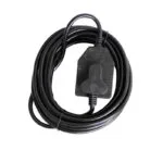 E11195 - 1 | Securadeal Coiled Black Electric Extension Cord with an Inline Onoff Switch for Powering Devices
