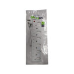 E11323 | Securadeal White Multi outlet Power Strip with Several Sockets Packaged in Clear Plastic Packaging As a Product Photo