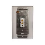 Electrical Wall Switch Mounting Plate with Metal Strap and White Terminal Block for Wiring Connections
