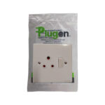 White 3 pin Uk style Power Outlet with a Side Switch Mounted on a Packaging Backing