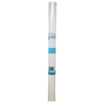 Rolled White Rubber Membrane Tube with Blue membrane Label and Barcode