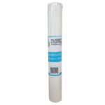 White Roll of Waterproofing Membrane Labeled membrane 500mm X 10m with Blue Branding Band on the Roll Surface