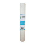 Roll of White Waterproof Membrane Material in Plastic Wrap Labeled membrane 500mm X 20m with Blue Branding